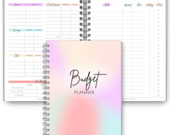 Budget Planner & Monthly Bill Organizer | Finance Budget Planner, Savings, Debt, Income, Expenses, Spending and Bill Trackers | A5 Spiral