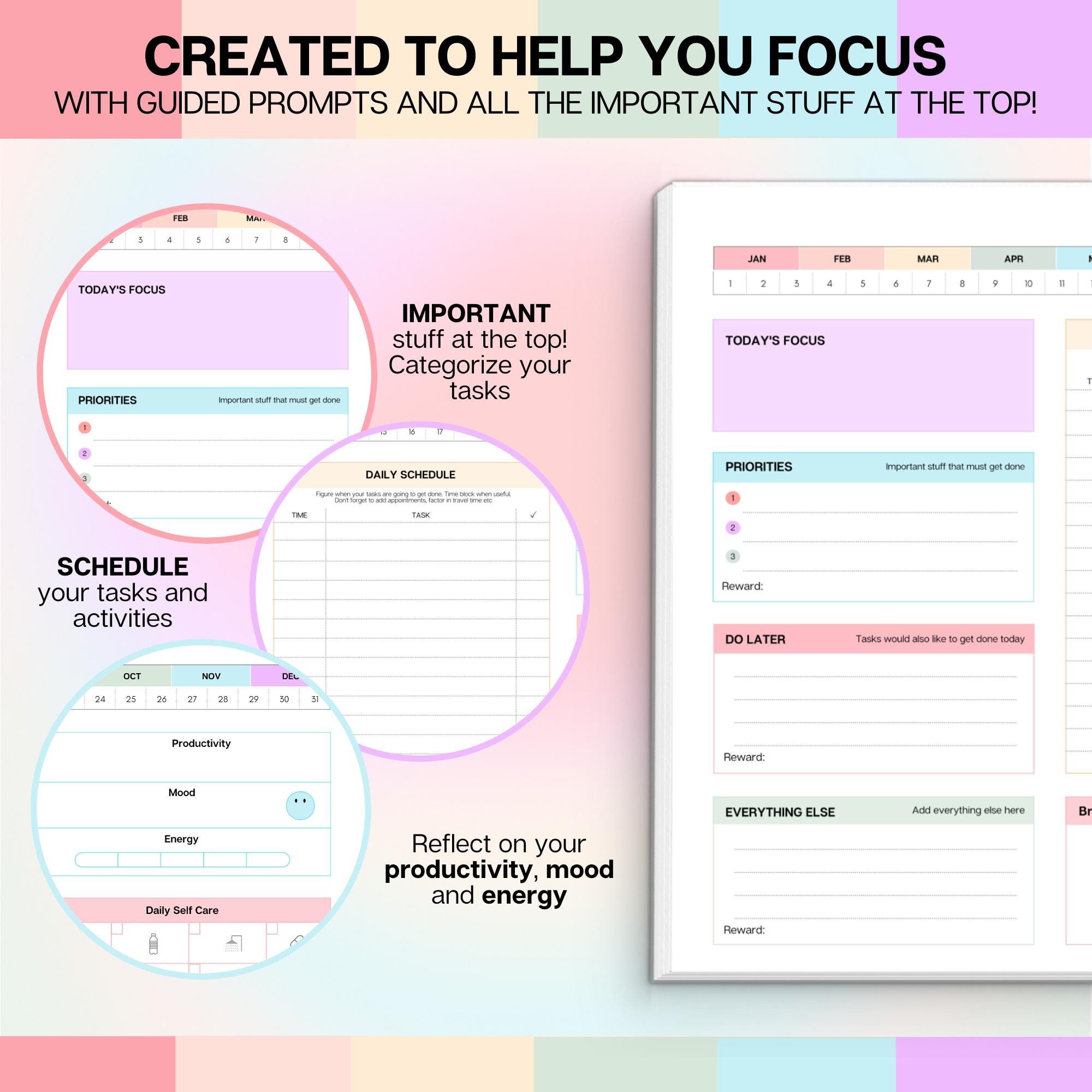 ADHD NOTEPAD for Neurodivergent Adults - Productivity Daily Planner ...