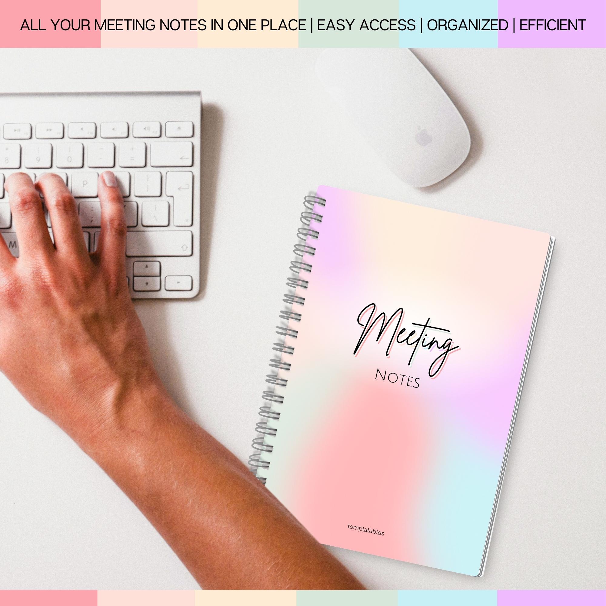 Important Notes.notebook Meeting Minutes Notebook, Professional Note Taking | Plan, Record and ...