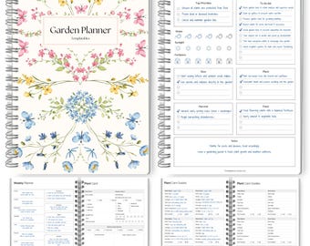Garden Planner & Plant Journal | Planting Calendar, Plant Care, Seed Starting, Herb Notes, Gardening Planner (Botanical) | A5 Spiral