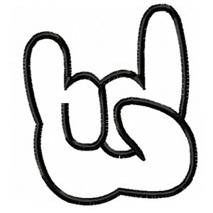 Sign Language Machine Embroidery Applique 4 Patterns 4x4 Hoop - Etsy
