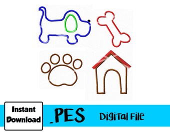 Dog, Bone, Paw, Machine Applique Patterns
