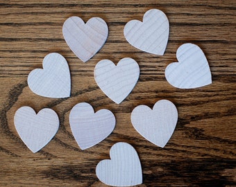 100 Wood Heart Cutout Shapes Wedding Signature Board Frame
