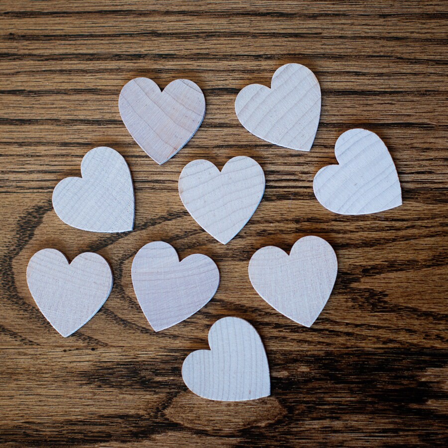 100 Wood Heart Cutout Shapes Wedding Signature Board Frame Etsy
