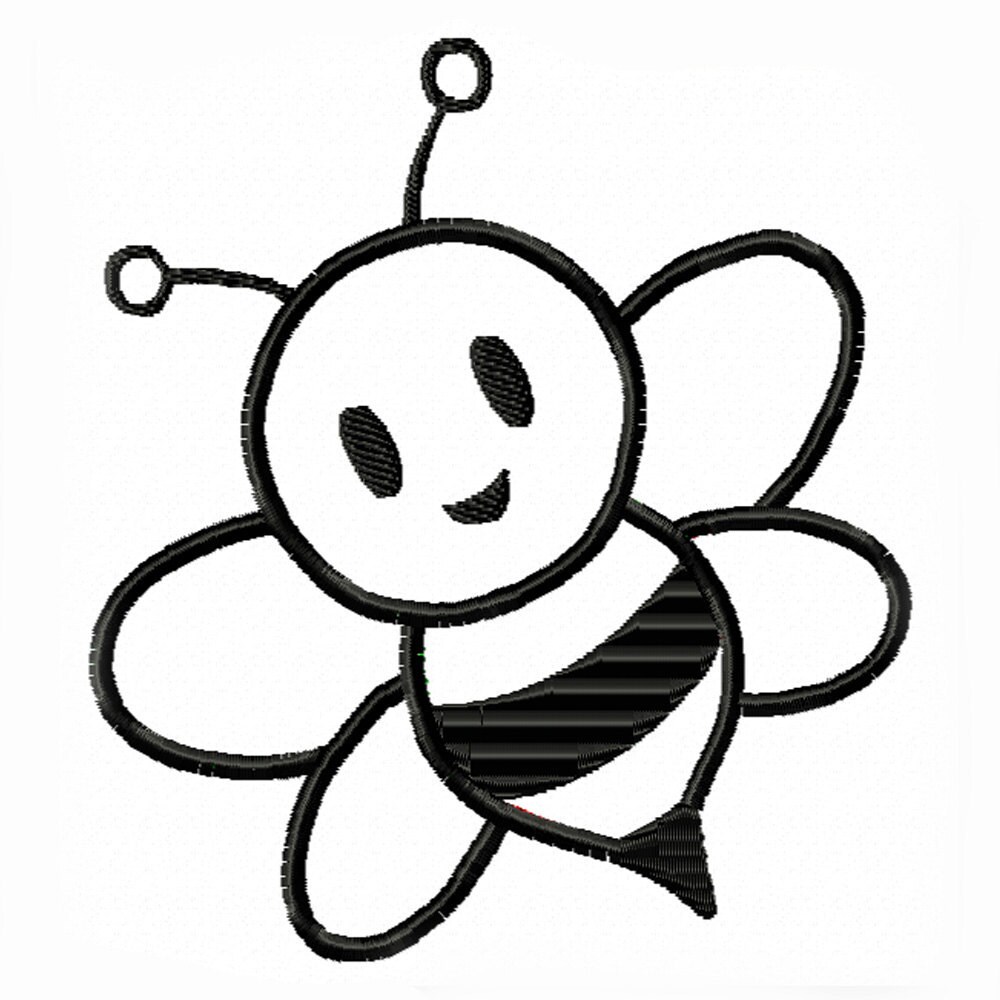 Bumble Bee Applique Machine Embroidery Pattern instant - Etsy