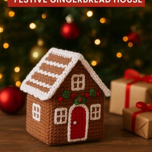 Lebkuchenhaus-Häkelanleitung – Weihnachtsdekoration (PDF Download)