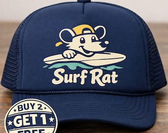 Adjustable Trucker Cap, Mens and Women's, Gift for surfer, Different Colors
