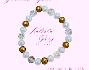 Gold & Pearl Beaded Dog Necklace – Handmade Pet Jewelry