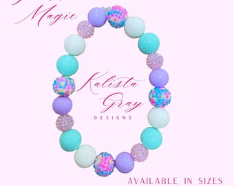 Pastel Magic Dog Necklace – Beaded Rainbow Sparkle Pet Jewelry