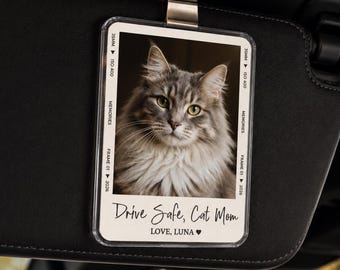 Clipe de viseira ou ímã de geladeira personalizado com foto do seu pet, presente personalizado em acrílico para cães e gatos.