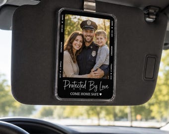 Clipe de acrílico personalizado com foto para quebra-sol de carro, ímã de geladeira personalizado, presente para o pai.