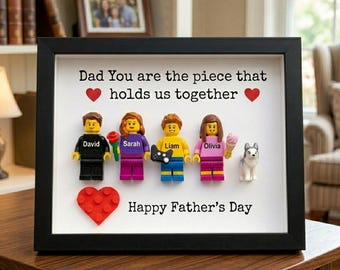 Quadro personalizado para fotos de família, presente especial para o Dia dos Pais, decoração de família "faça você mesmo"