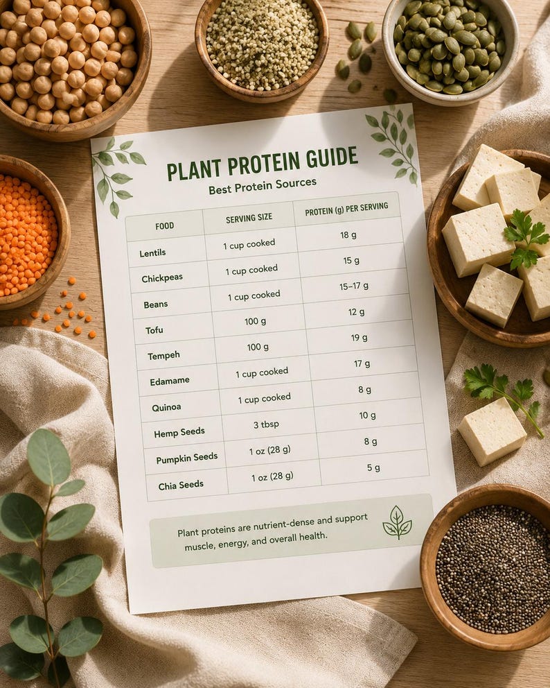 Plant Based Diet Bundle | Vegan Meal Planner, Grocery Checklist (PDF) — original Etsy mockup 6