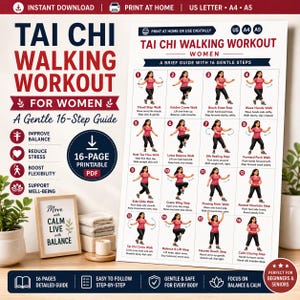 Tai Chi-träningsschema för kvinnor och seniorer med balansövningar (PDF-nedladdning) bild 7