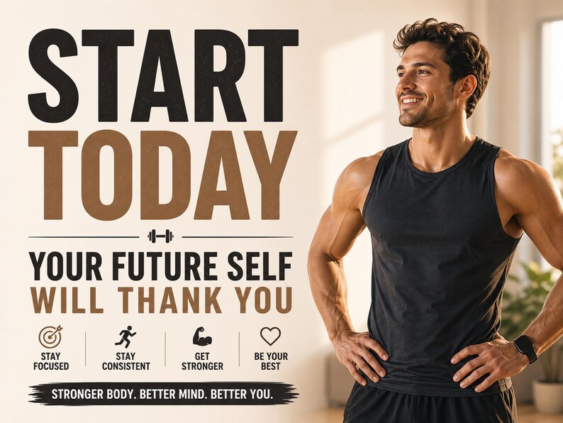 4-Week Full-Body Workout Plan Printable | Beginner Home Fitness Program — original Etsy mockup 10