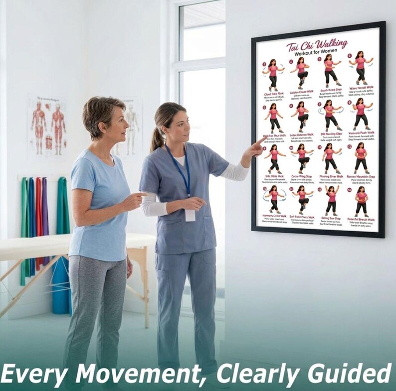 Walking Tai Chi for Women Printable | Balance, Stability & Gentle Mobility Chart — original Etsy mockup 6