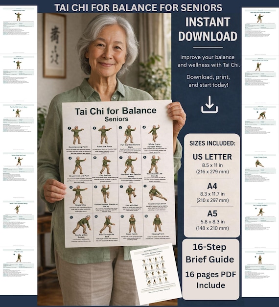 Tai Chi Balance Exercise Chart for Seniors (PDF)