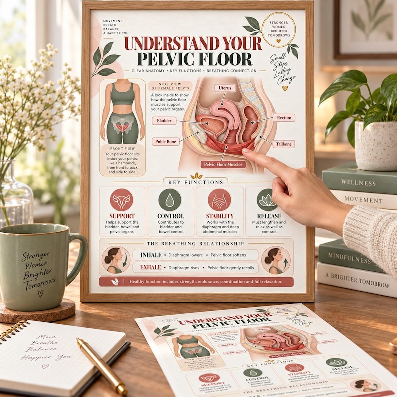 Pelvic Floor Exercises for Women, 14 Day Wellness Plan, Kegel Alternative Guide, Printable Workout Tracker, Instant Download — original Etsy mockup 9