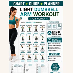 Lichte halterarmtraining voor vrouwen: krachtroutine voor beginners (digitale download)