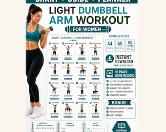 Light Dumbbell Arm Workout for Women: Beginner Strength Routine (Digital Download)