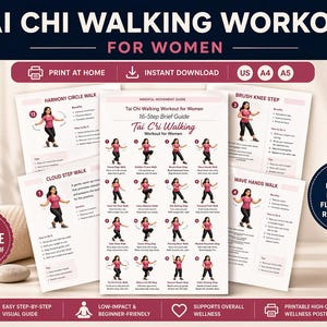 Tai Chi-träningsschema för kvinnor och seniorer med balansövningar (PDF-nedladdning) bild 4