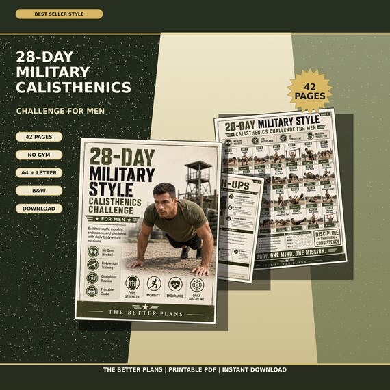 28-Day Military Calisthenics Workout Plan for Men