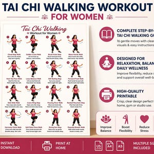Tai Chi-träningsschema för kvinnor och seniorer med balansövningar (PDF-nedladdning) bild 8
