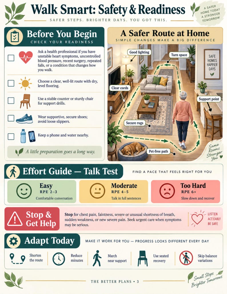 30 Day Indoor Walking Challenge for Seniors, Low Impact Exercise Plan, Balance and Mobility Printable, Senior Fitness PDF — original Etsy mockup 5