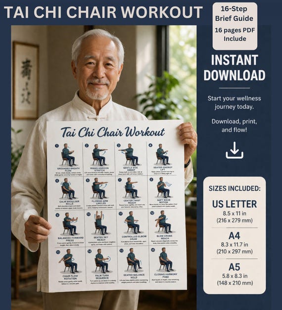Tai Chi Chair Workouts – Gentle Seated Exercise for Seniors & Beginners
