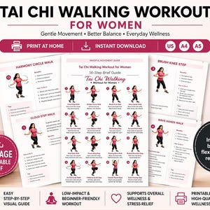 Tai Chi-träningsschema för kvinnor och seniorer med balansövningar (PDF-nedladdning) bild 6