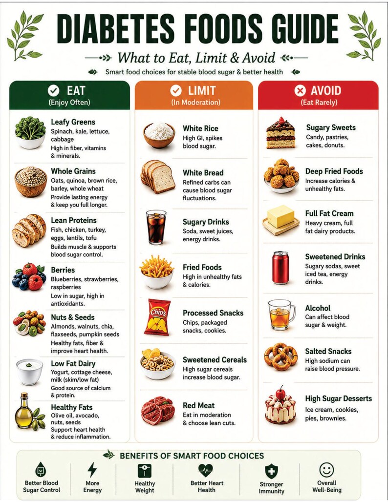Diabetes Wellness Bundle | Blood Sugar Log, Meal Planner, Grocery Checklist, Low GI Foods, Diabetes Tracker — original Etsy mockup 4