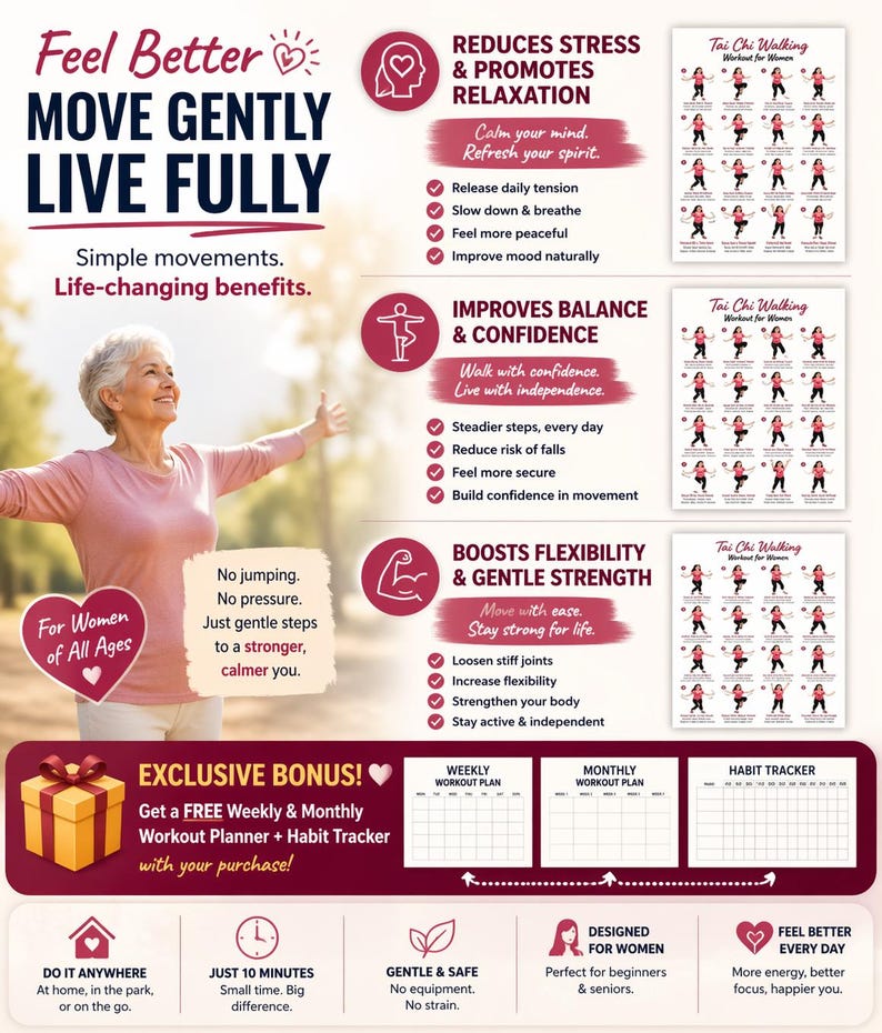 Walking Tai Chi for Women Printable | Balance, Stability & Gentle Mobility Chart — original Etsy mockup 13