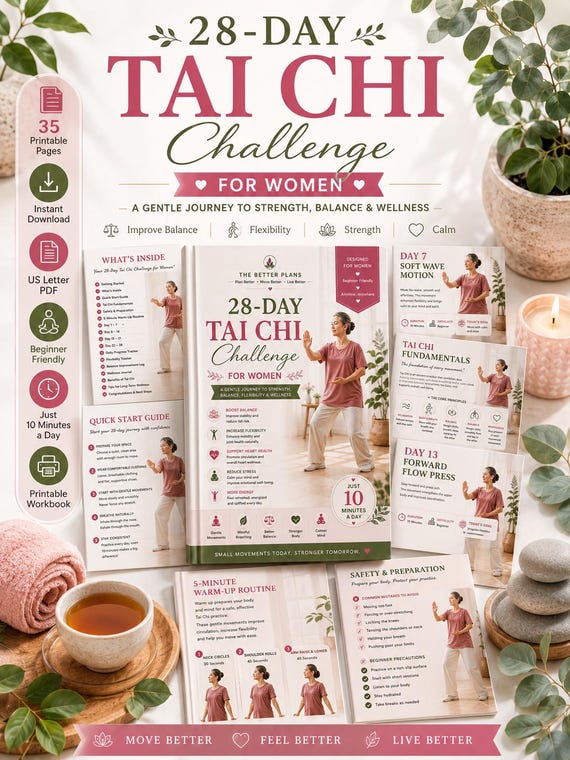 28-Day Tai Chi Challenge for Women, Gentle Movement Workbook (PDF)