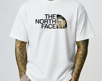 Divertente maglietta parodia di North Face, maglietta meme di Kim Jong Un, regalo umoristico politico, maglietta meme di internet, t-shirt comica unisex - STAMPA FRONTALE