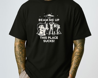 Camiseta "Teletranspórtame", Camiseta "Este lugar apesta" - TRASLADADO a una nueva tienda - CONSULTA LA DESCRIPCIÓN