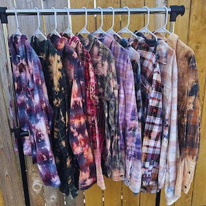 Flannel shirt, Distressed flannel, Boho, Upcycled clothing, Vintage, Grunge top, Unisex Plaid