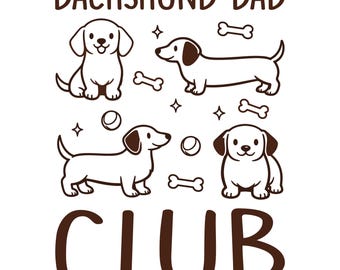 Tax pappa klubb png svg, Doxie hundälskare (digital nedladdning).