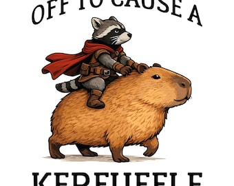Aus dem Grund ein Kerfuffle Png, lustiger Waschbär Capybara (Digitaler Download).