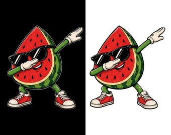 Dutta vattenmelon png svg coola tropiska fruktsolglasögon sommarsemester (digital nedladdning).