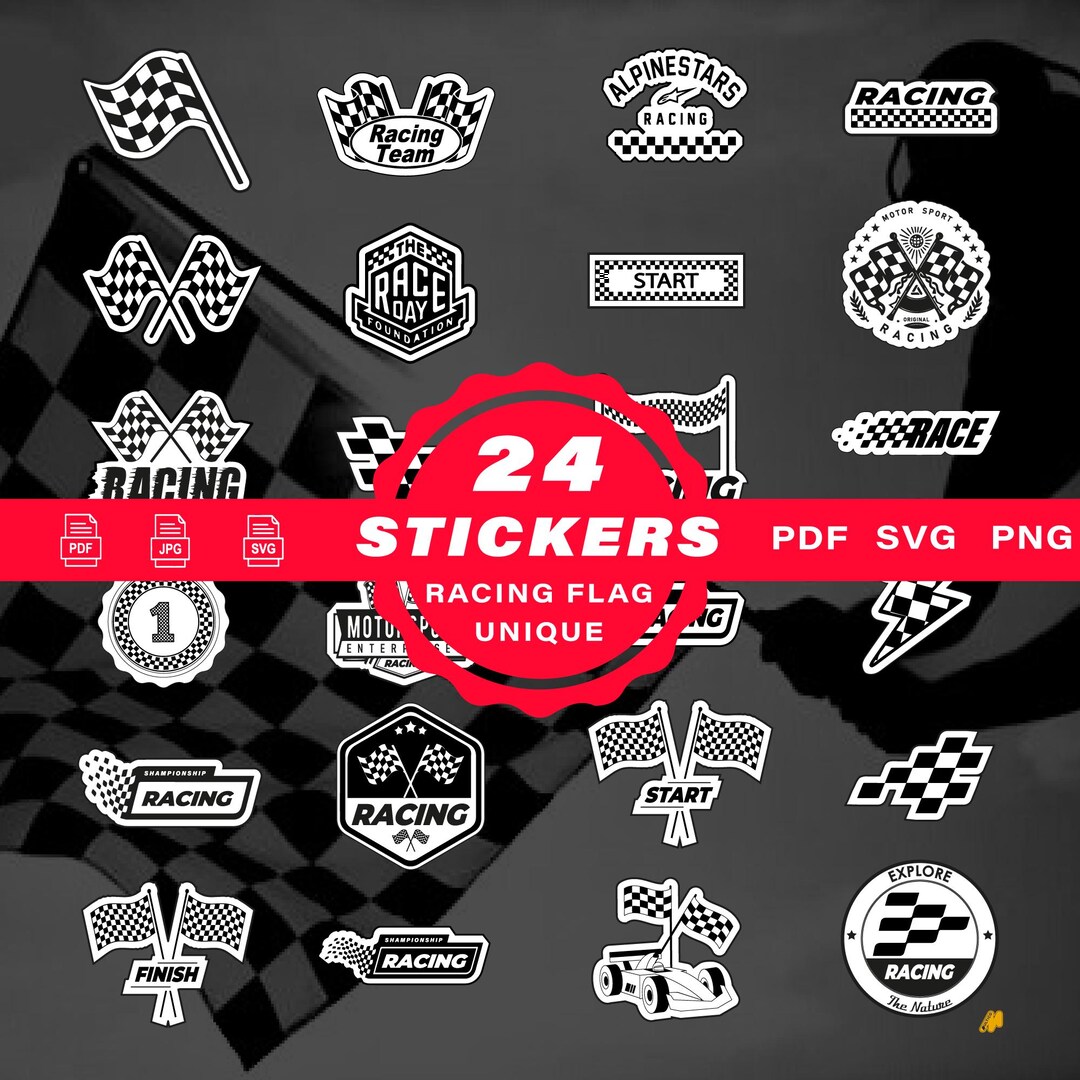 2027 Racing Sticker Racing Flag Sticker Pack (24 Designs) | Motorsport & Racing Art ...