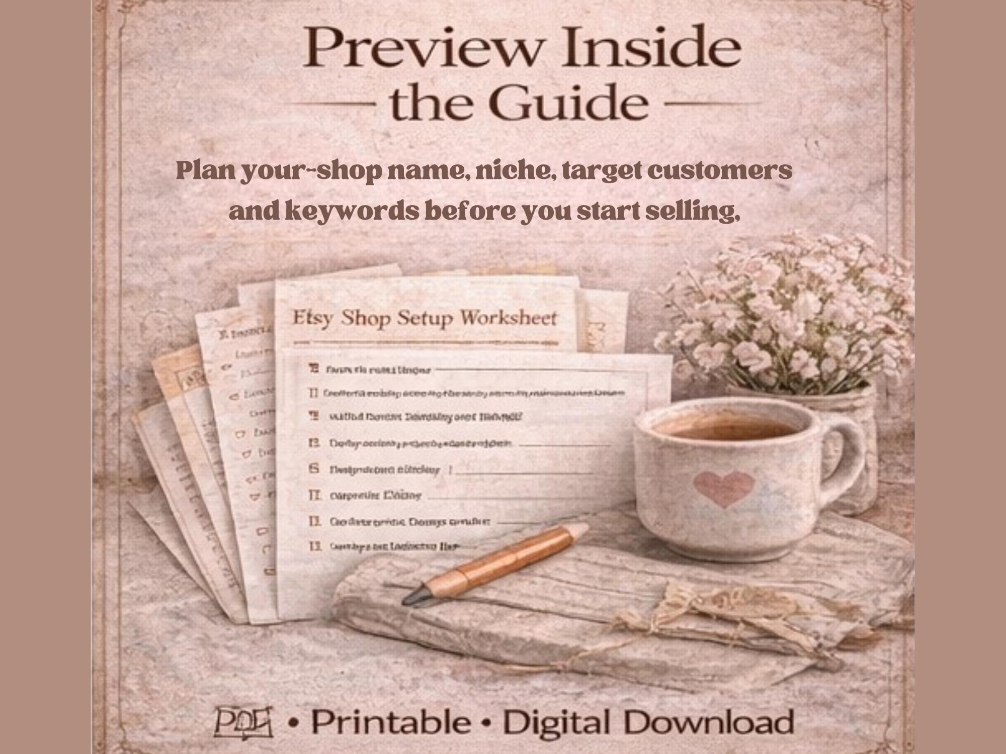 Etsy Shop Starter Guide | Worksheets + Checklists (digital Download) - Etsy