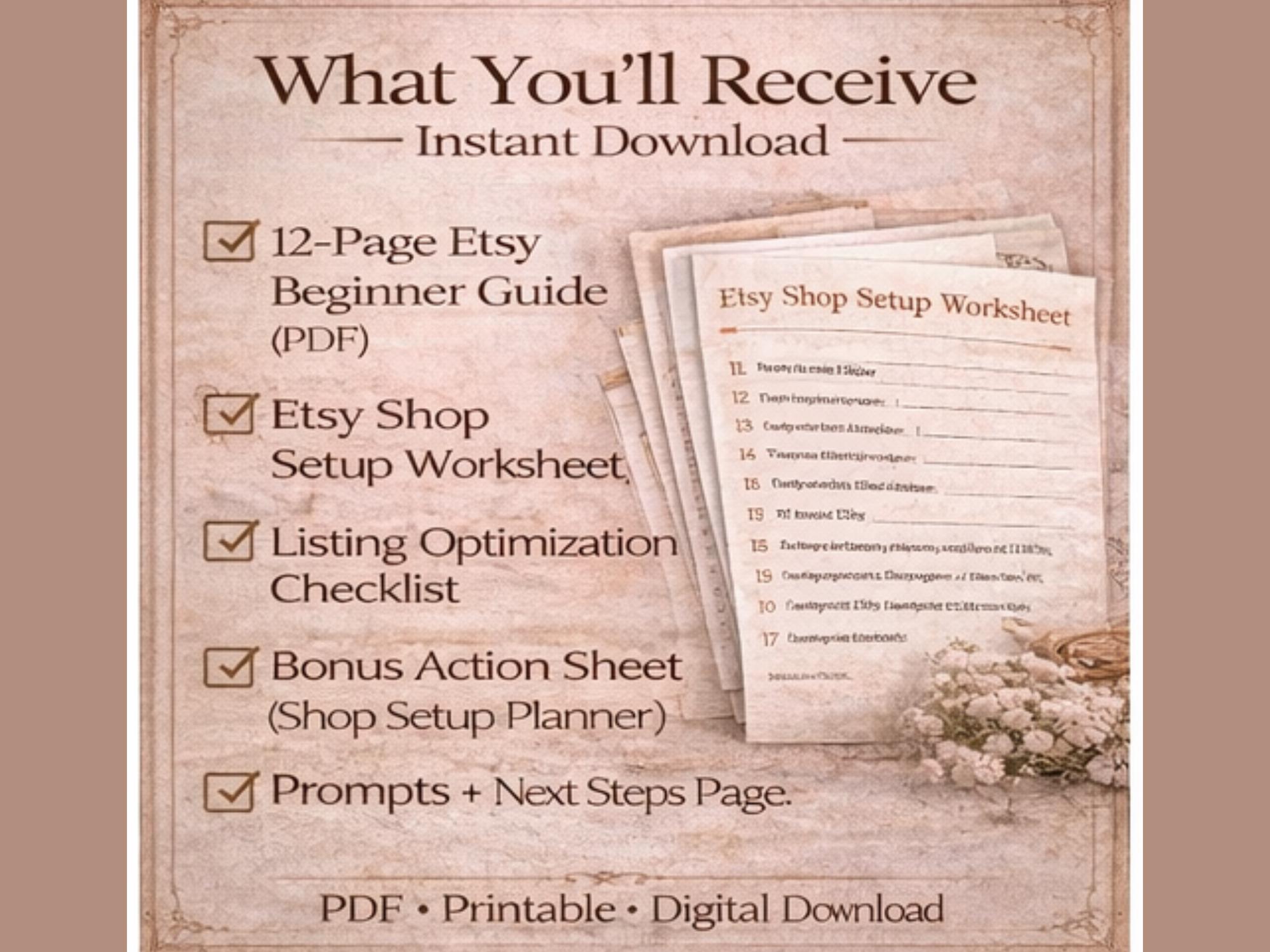 Etsy Shop Starter Guide | Worksheets + Checklists (digital Download) - Etsy
