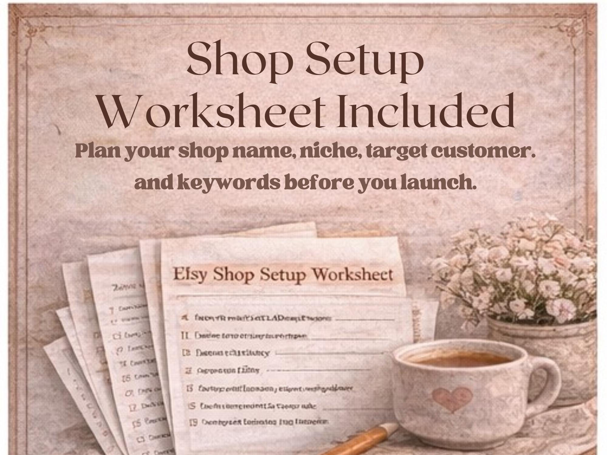 Etsy Shop Starter Guide | Worksheets + Checklists (digital Download) - Etsy