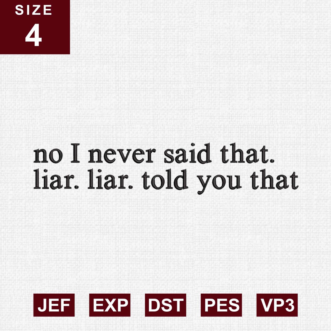 Pattern For Liar Heated Rivalry Embroidered, No I Never Said That Liar LGBT Team ...