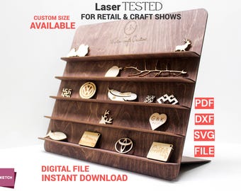 5-Tier Display Stand SVG | Retail Shelf File