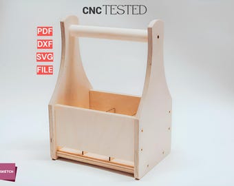 Bier Caddy SVG | Laser Cut Box-Datei DXF PDF