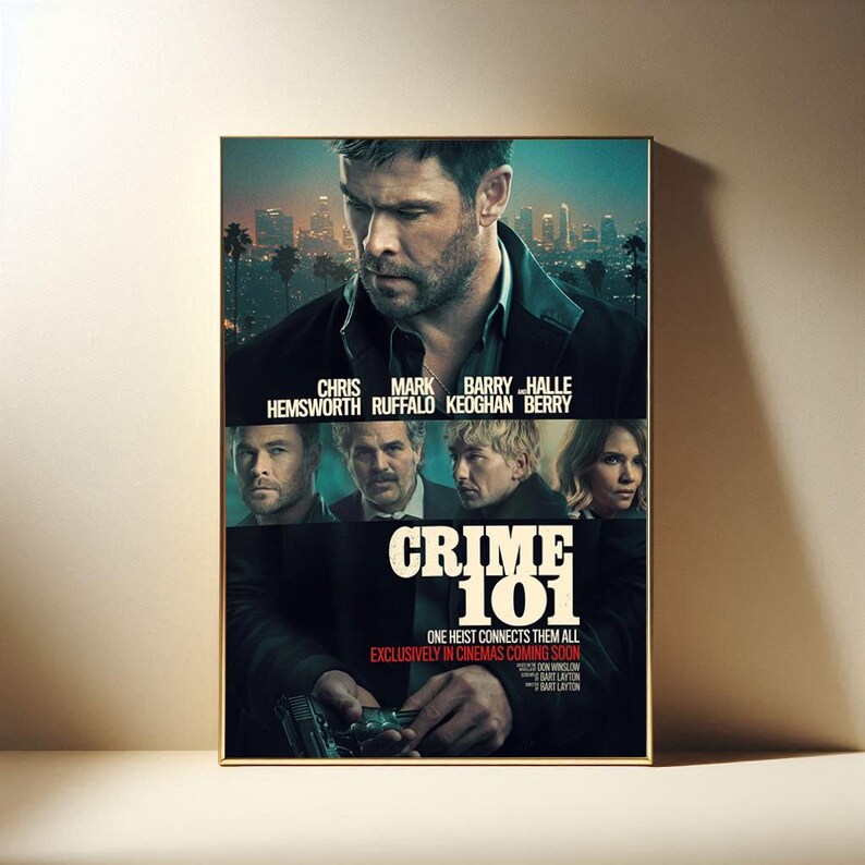 Crime 101 2026 Film Poster, Modern Movies Art Print, Canvas Cloth ...
