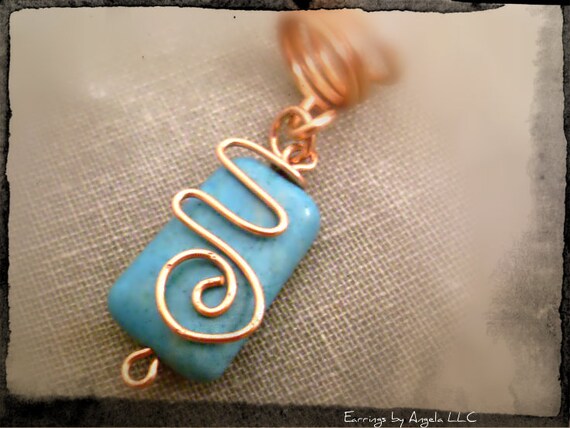 Turquoise Copper Loc Jewelry Third Eye Chakra Natural Etsy