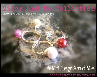 Act Like a Pearl//Wire Wrapped Pearl Rings//Rings For Girls//Inspirational Jewelry//Jewelry For Kids//Purity Pearls//Pearls For Girls