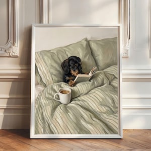Wire haired Dachshund Bedroom Art, Dachshund Wall Art, Bedroom Wall Art,  Dachshund Art, Dachshund Gifts, Oil Painting, Dachshund Prints